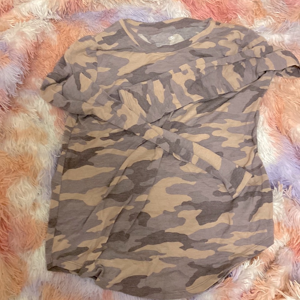 Woman’s long sleeve camo shirt